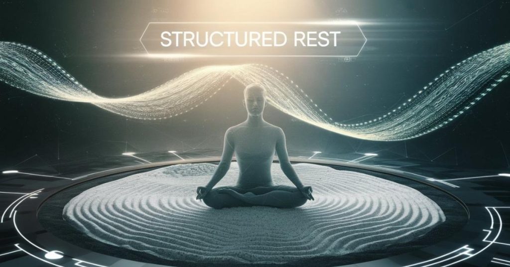 An Aquarius individual practicing mindfulness and structured rest to prevent burnout during their 2026 personal growth journey.
