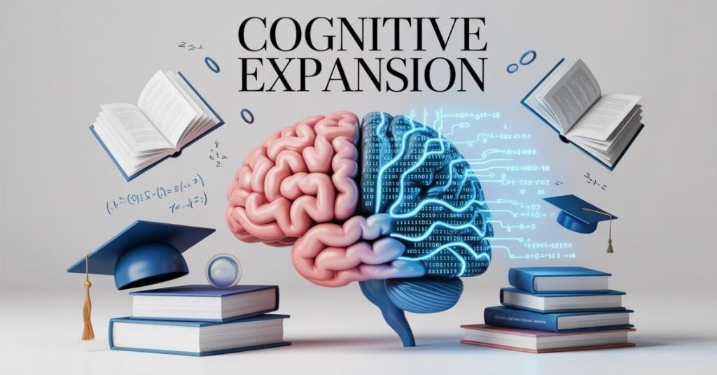 3D render of a human brain with neural networks representing cognitive expansion and skill mastery.