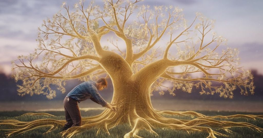 Balanced scale holding a small diamond and a large globe representing quality vs scale